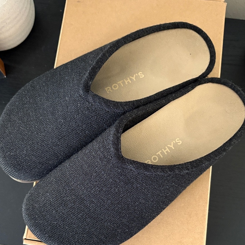 Rothy's Charcoal Knit Slip-Ons